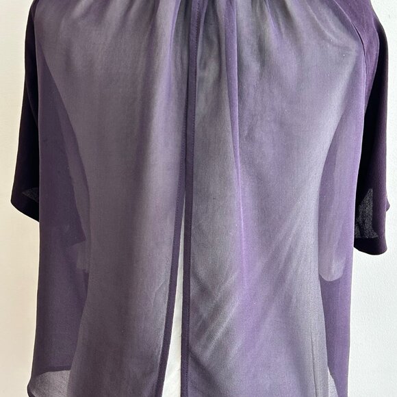 Babaton Deep Purple Viscose / Silk Bouse Sz Medium - Picture 2 of 10